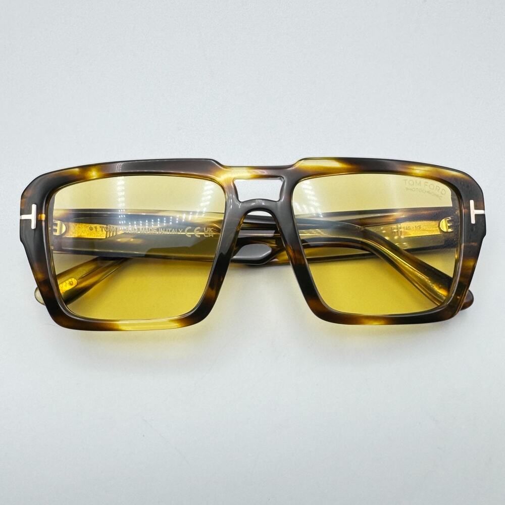 Tom Ford Sunglasses Redford TF1153 52E Havana Frame Brown Photochromic Lens 56mm